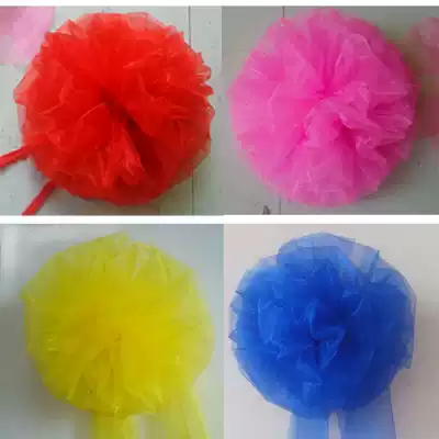 Opening celebration ribbon cutting snow yarn Flower Ball chair back road guide stairs scene decoration dance wedding car big red flower 40cm