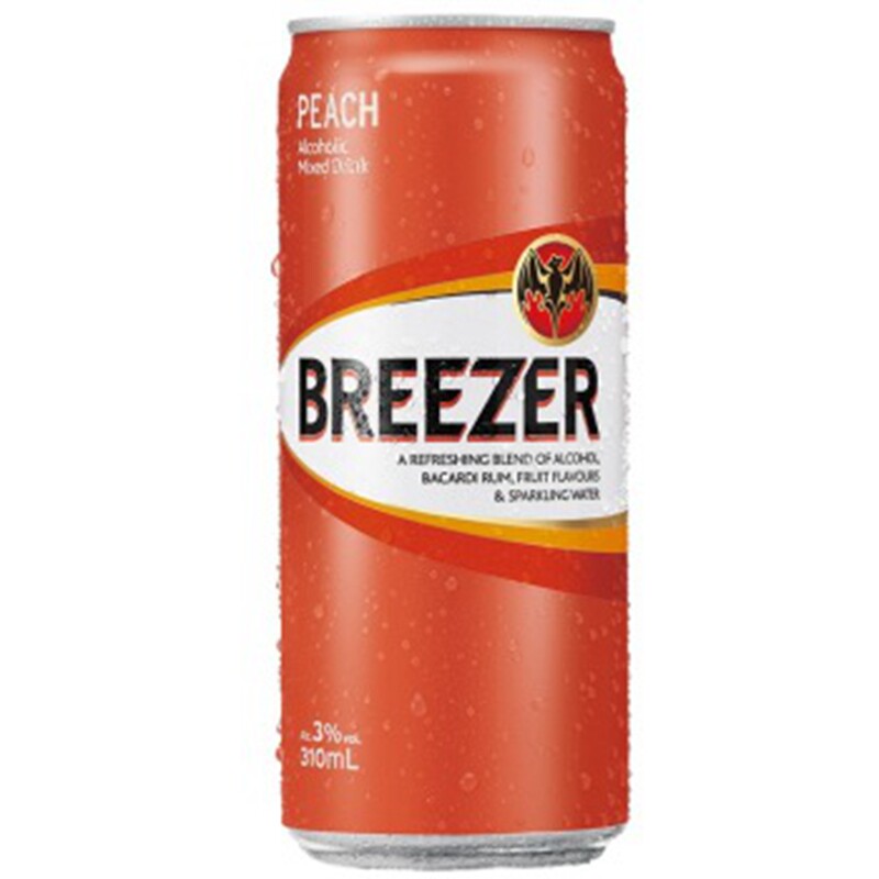 【天猫超市】 百加得  冰锐 朗姆预调酒   蜜桃味   310ml罐装