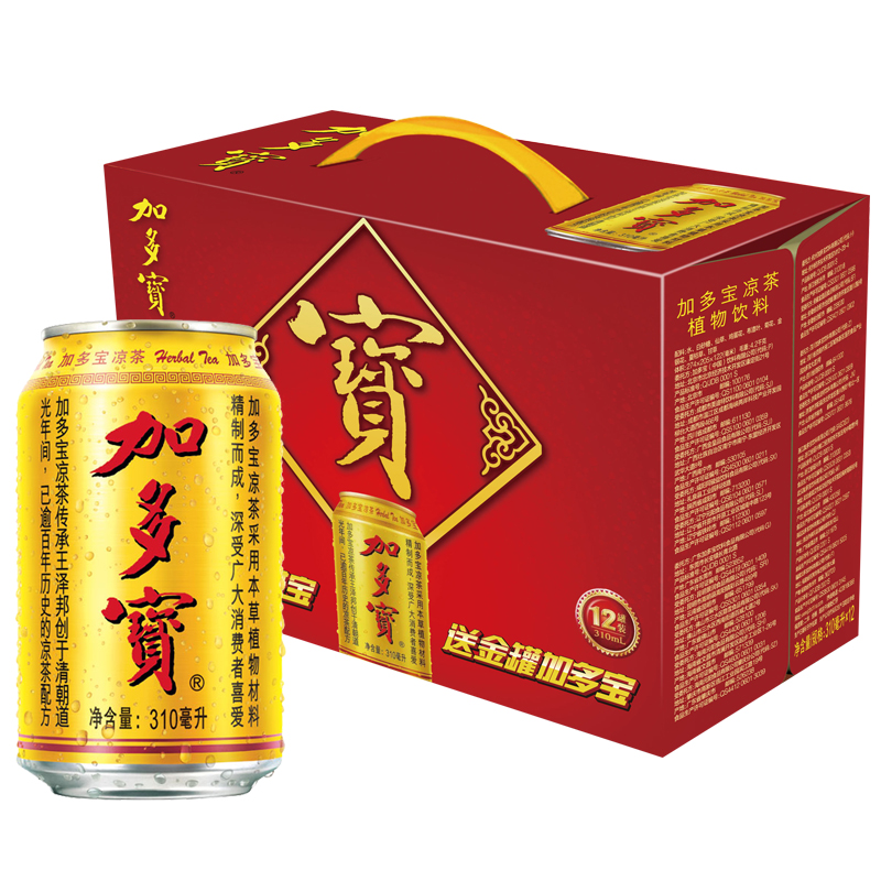 【天猫超市】加多宝凉茶310ml*12/箱 让更多人喝的凉茶 大包装