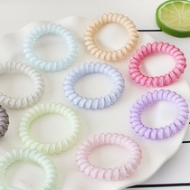 Korean sale hair accessories Hair rope headdress Tie hair rubber band Candy color high elastic medium telephone line hair ring