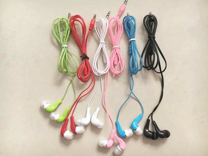 (full 10 packs of mail) In-ear Color Crystal Line Headphones phones PCs listening to the song Music General
