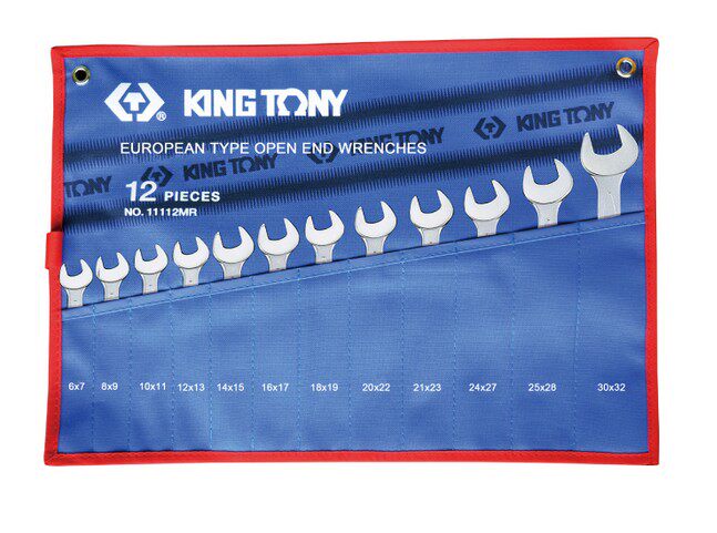 Taiwan KING TONY BLUE BELT DOUBLE OPEN GATE WRENCH MALE 12 PIECES SETS 1112MR 1112SR
