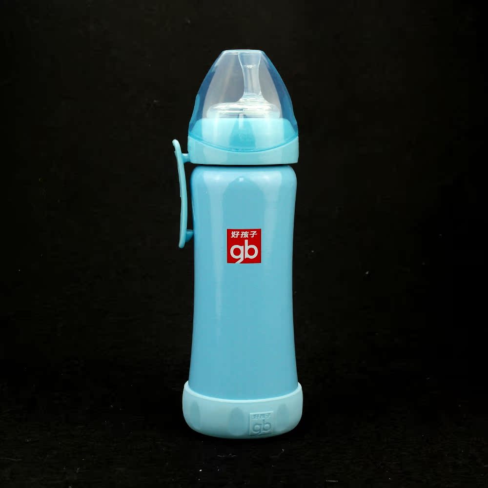 好孩子儿童水杯保温吸管训练杯 宝宝学饮杯250ml（粉蓝） H80067