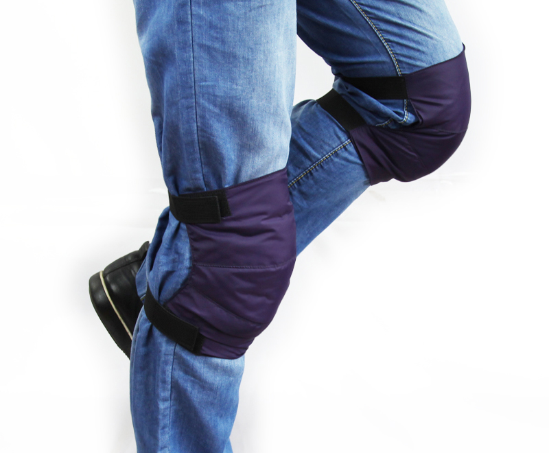 Down knee pads keep warm autumn and winter men ride wind shield protect knee joints women thicken old cold legs velcro knee pads