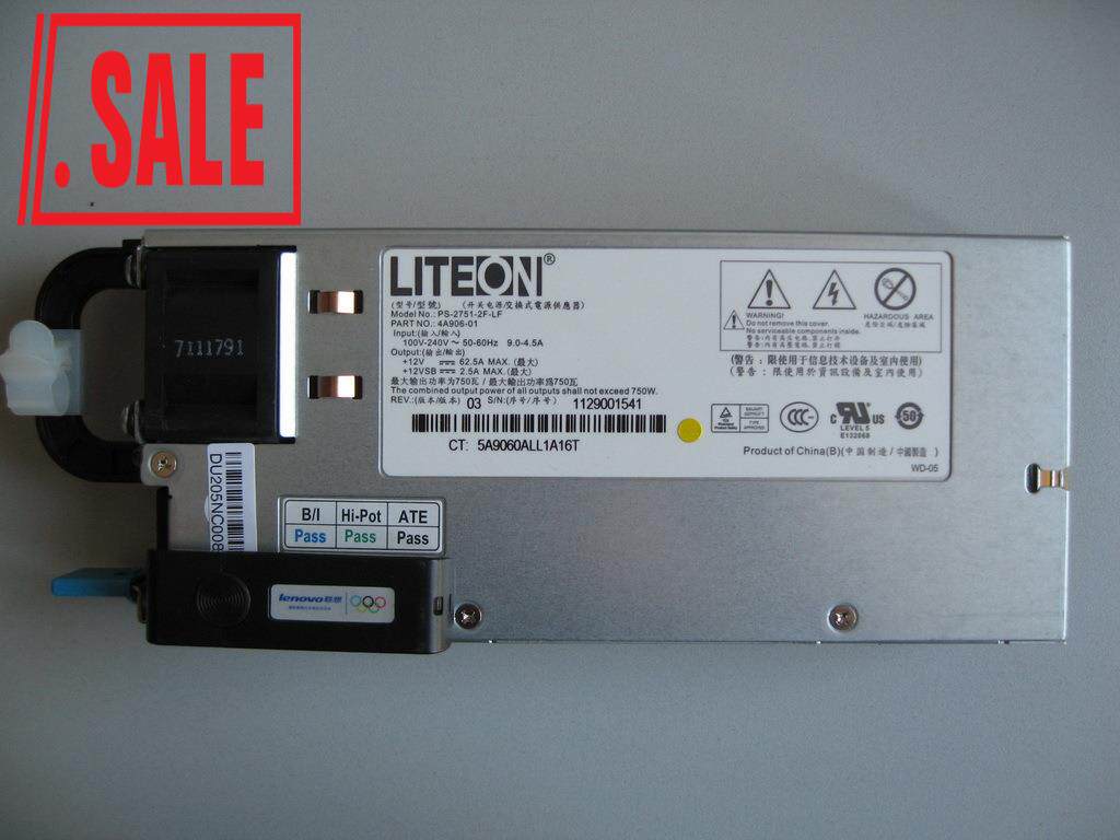 Lenovo Lite-On PS-2751-2F-LF 750W R520 G7 Power Module RH2285 Power Module