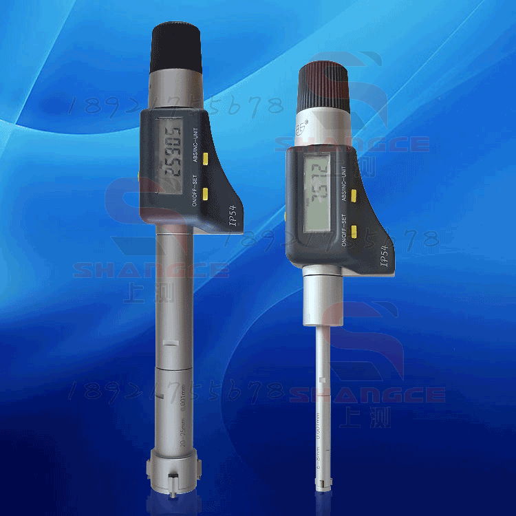 Green volume electronic three-point inner diameter micrometer 6-8-100mm three-claw inner micrometer inner diameter micrometer