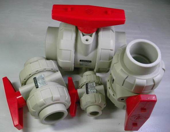 DFP PPH double ball valve PP ball valve PPR double live ball valve Double Ball Valve DN15-100