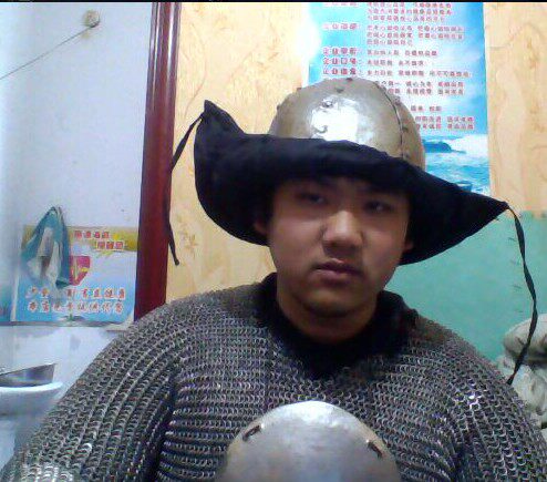Mongolian hard hat nomadic hard hat medieval knight key lock armor