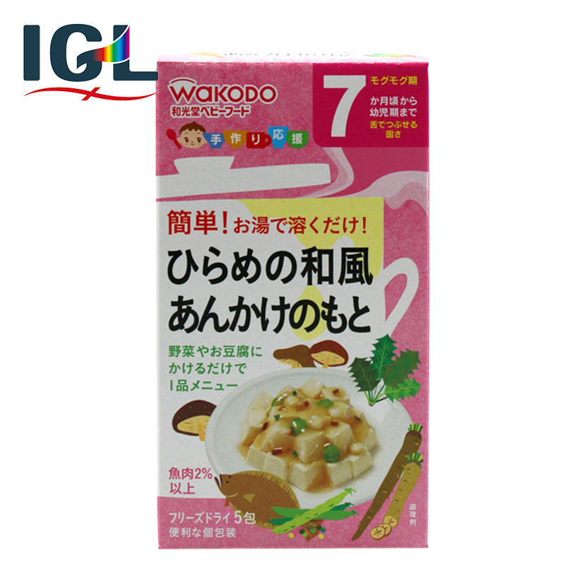 【直邮】 wakodo和光堂 宝宝辅食 比目鱼香菇蔬菜粥面拌料 7个月