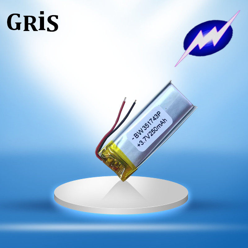 3 7V Polymer Lithium Battery 351743 200MAH MP3 Small speaker Bluetooth Recording Pen Iron General-Taobao