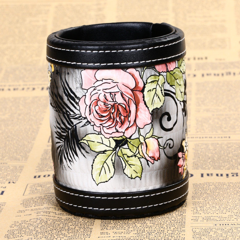 Creative cortex Circular pencil business office supplies High - grade pen holding shelves desktop stationery debris collection box