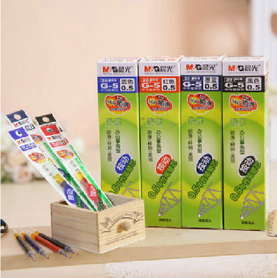 Morning light G-5 in sex pen stand-in core water-based pen refill 0 5mm 5mm blue black red ink Lamb g5