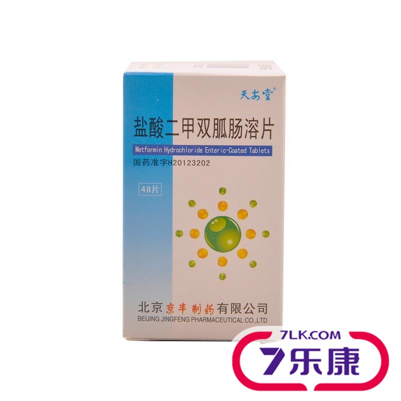 天安堂盐酸二甲双胍肠溶片 0.25g*48片*1瓶/盒