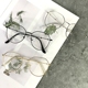 Văn học retro hộp lớn gương phẳng Sinh viên Hàn Quốc hoang dã đơn giản kim loại kính mỏng gọng kính gọng kính nam - Kính khung kính gm southside Kính khung