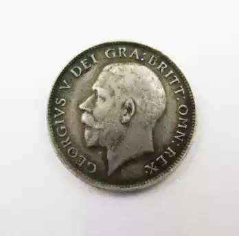 1918 British 6 Pence silver coin Extremely beautiful Xinjiang collection of foreign silver coins