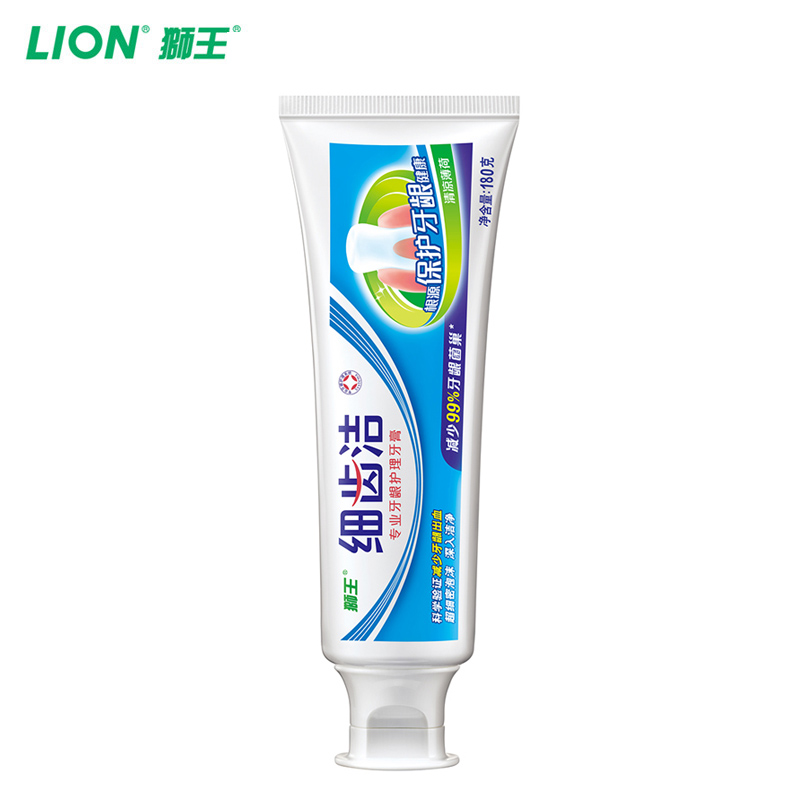 LION/狮王 细齿洁牙龈护理牙膏（清凉薄荷）清新口气去口臭 正品
