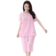 Bộ đồ ngủ cotton nữ mùa xuân và mùa thu kích thước lớn