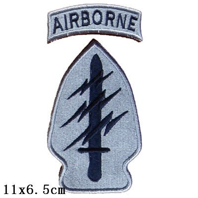 US special forces arm badge (grey) cloth patch with embroidered label cloth label for a magic patch