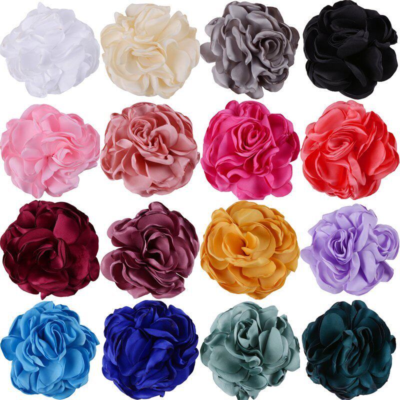 8 cm burnt edge bronzed edge curled satin cloth art flower diy head flower shoes flower hat floral clothing accessories full