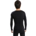 Áo thun nam dài tay cổ chữ V phần mỏng đồ lót bụng eo bó sát corset đen