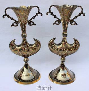 Baki copper handmade vase flat kettle home decor