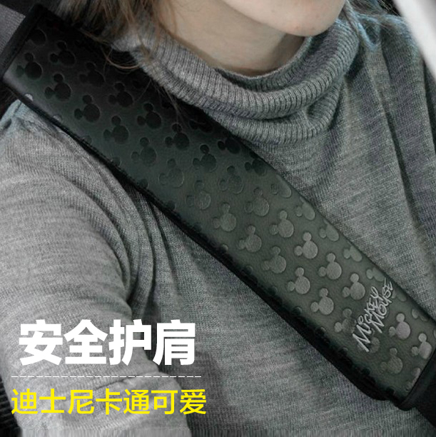正版 NAPOLEX 迪士尼米奇 安全带护肩 安全带套 卡通护肩套内饰