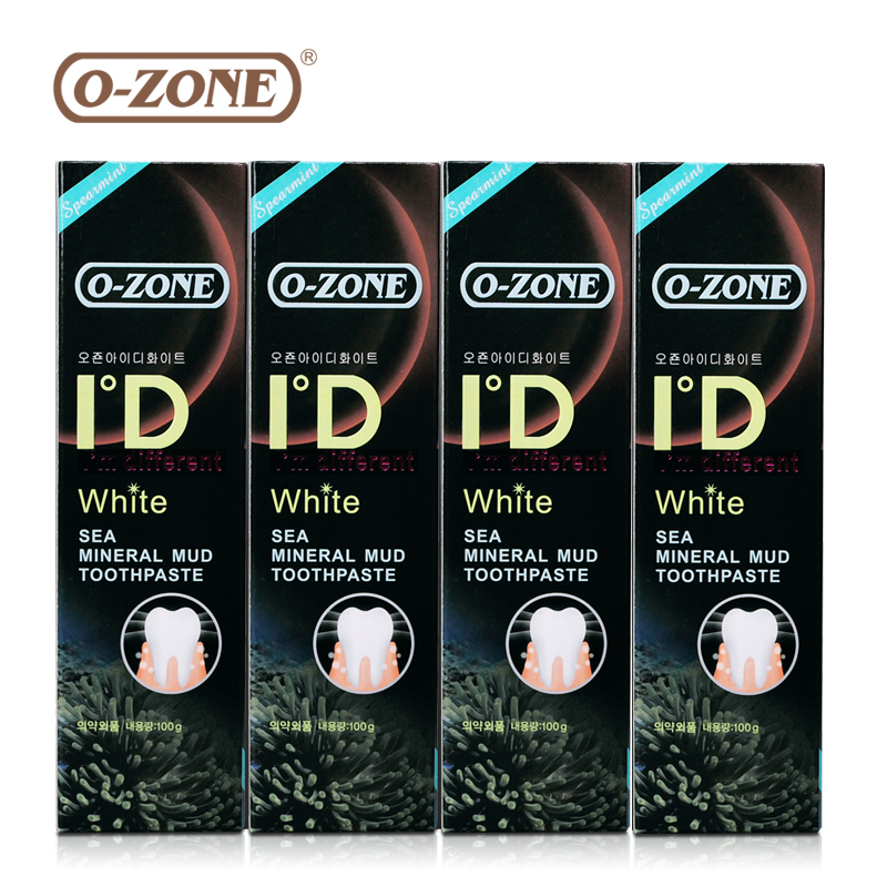 韩国原装进口o-zone欧志姆牙膏深海矿物泥100g*4