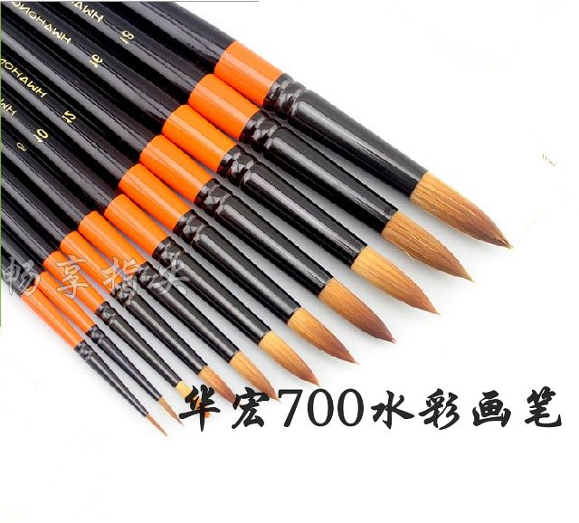 South Korea hwahong Huahong 700 round heads watercolor brush hand painted water - colored brush powder acrylic oil brush