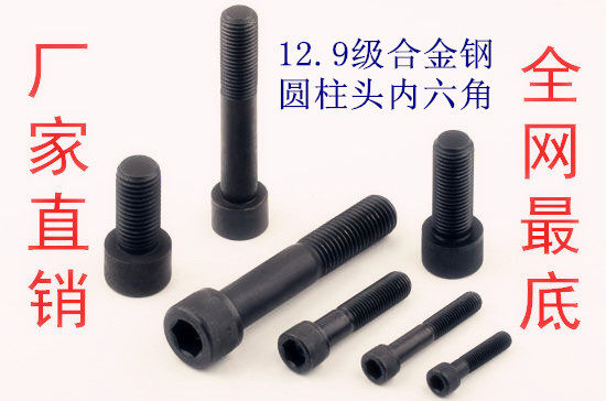 12 9 grade imported inner hexagonal screw cylindrical cup head bolts high-strength screws M6 * 8 * 10 * 12 * 250 * 250