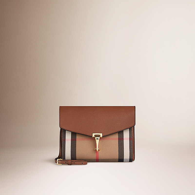 BURBERRY/博柏利House 格纹小号皮革斜背包 39808261