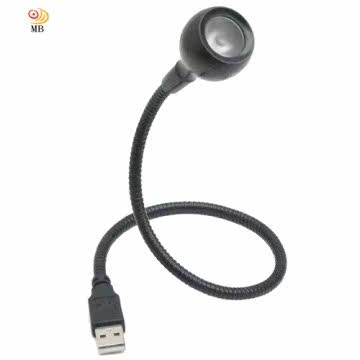 月阳蛇颈1W大功率超白光USB灯阅读灯台灯小夜灯(SL1W)颜色随机出