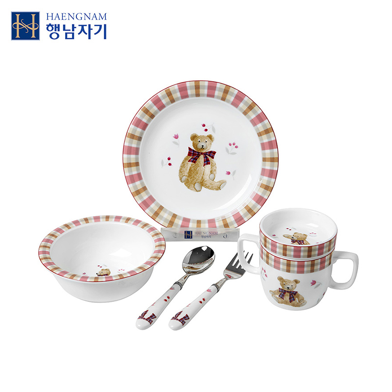 HAENGNAM Han Guoxing south China bear children cutlery set glair ipads porcelain tableware