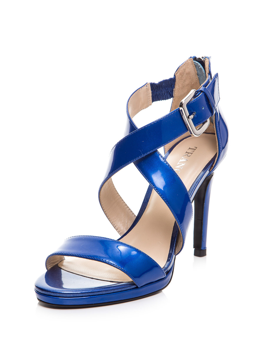 TRANOI 蓝色简约漆皮高跟鞋