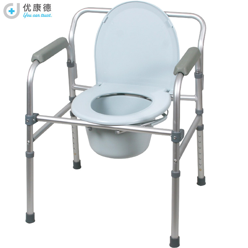 优康德坐厕椅UKD-5206F老人坐便椅孕妇便器椅子铝质可折叠结实HT