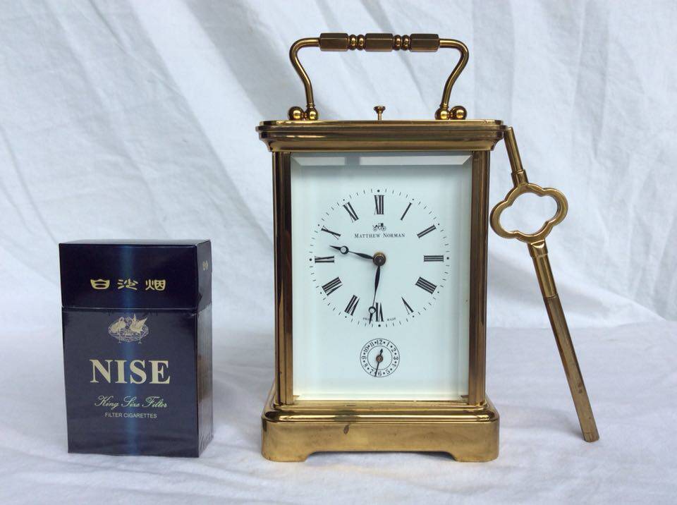 Swiss-made Matthew Matthew Norman Station wagon clock ask clock mechanical chime holster clock