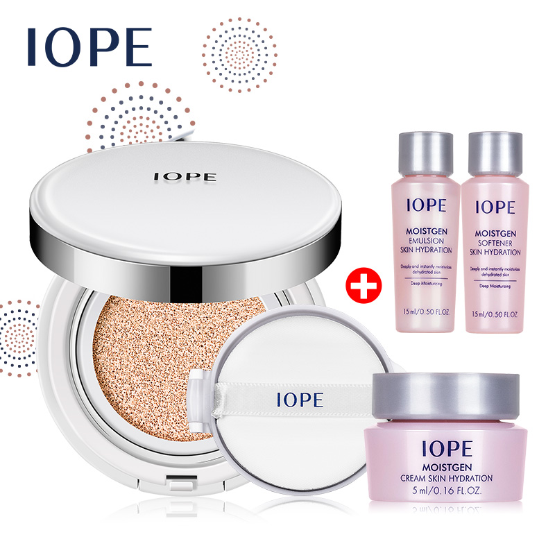 IOPE/艾诺碧 亦博气垫 水滢多效气垫粉凝霜 含替换装15g遮瑕保湿