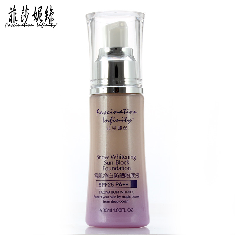 菲莎妮丝雪肌净白防晒粉底液30ml SPF25 PA++   新品