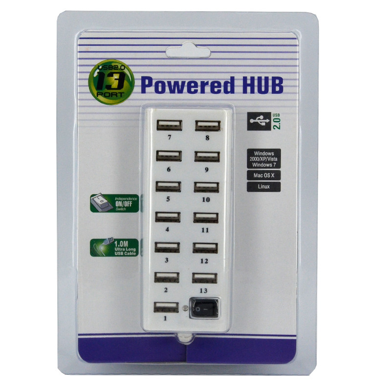 USB2 0HUB13 mouth splitter 13 mouth hub four chip with switch with power connector high speed-Taobao