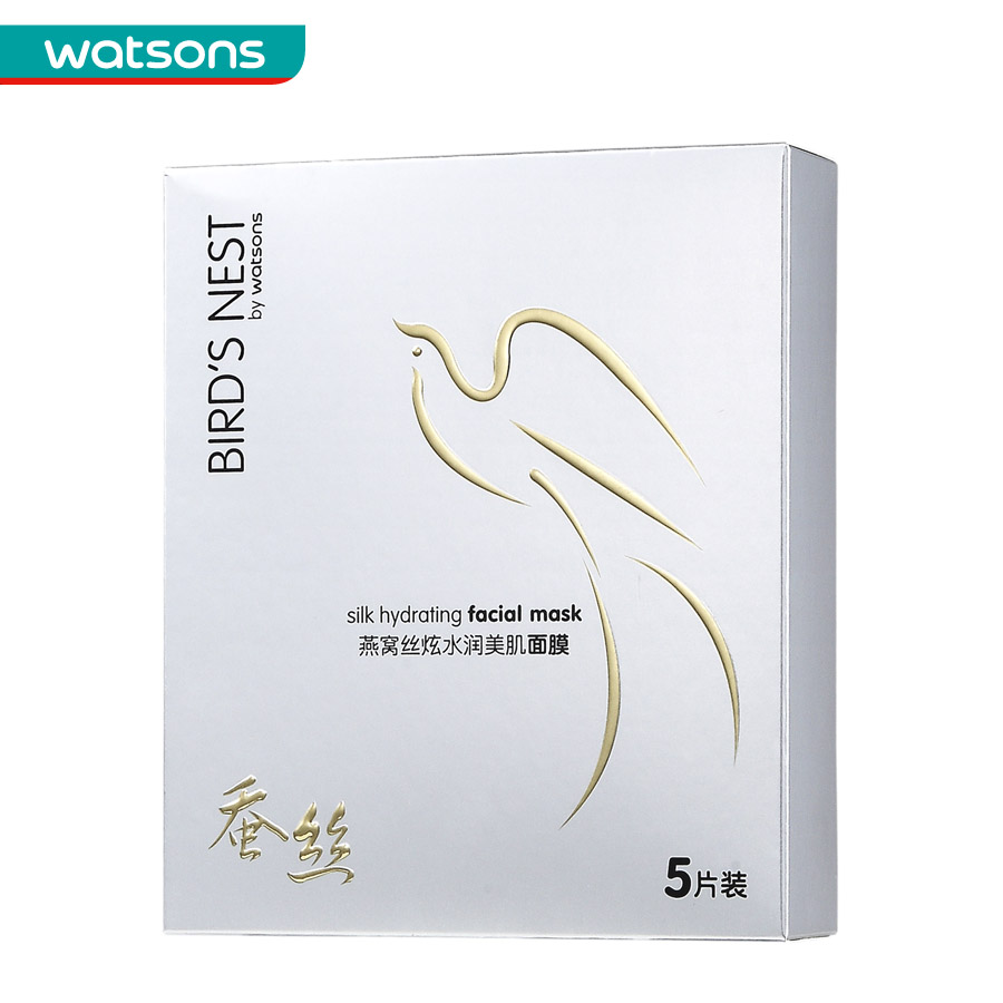 【屈臣氏】birds nest 燕窝丝炫水润美肌面膜5片装