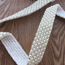New retro rhinestone chain hand-sewn pearl wedding dress belt accessories DIY hand accessories can be sewn and hot