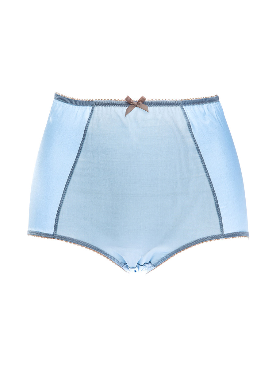 Dolce&Gabbana 天蓝色后拉链设计平脚打底裤