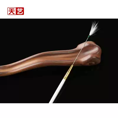 Yangzhou Tianyi pearl white wood handle Silver needle white crane hair stick Ear picking tool Ear spoon ear digging tool single