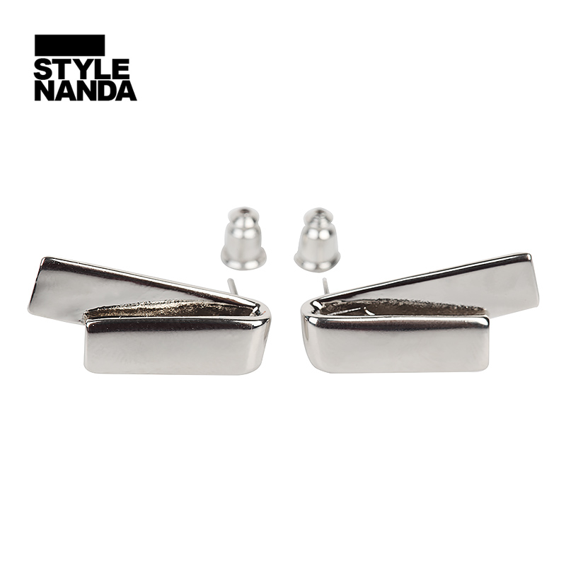 韩国stylenanda官方正品 时尚折叠状耳钉