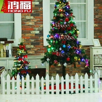 Christmas ornament fence fence wooden plastic spliced fence Christmas tree scene decorative fence
