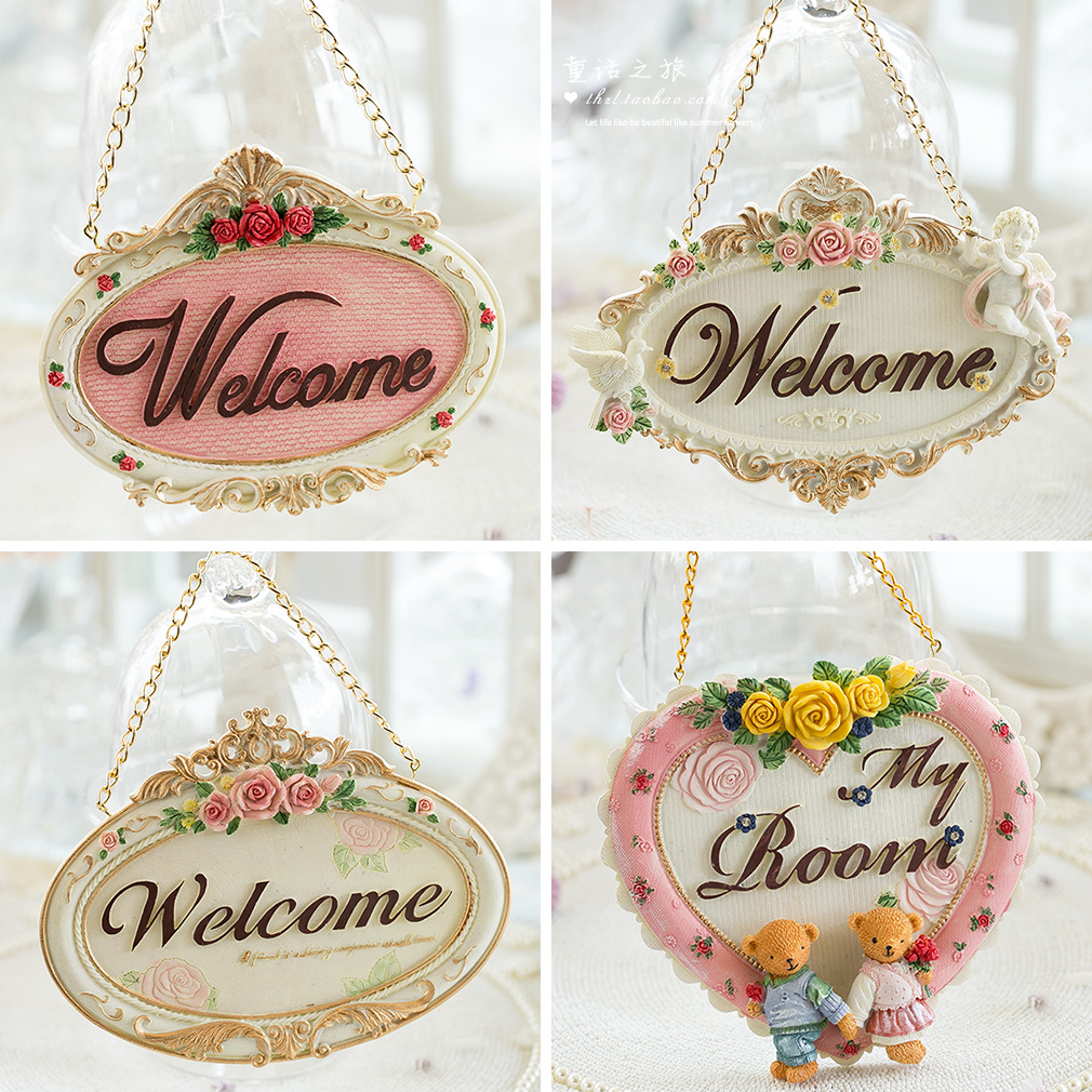 (Fairy Tale Tour) Pastoral Country Home Decoration Door welcome Card Hanging welcome House