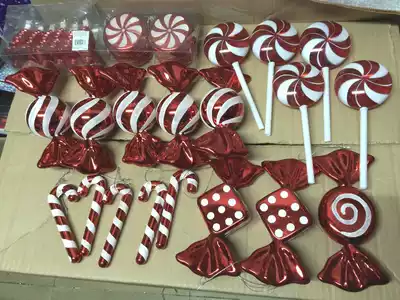 Christmas supplies PVC candy cane decorations Charm Festival ornaments Charm Hotel shopping mall suspended ceiling pendant decoration