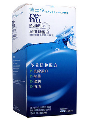 博士伦 RENU润明除蛋白护理液 355ml 隐形眼镜美瞳护理液250353