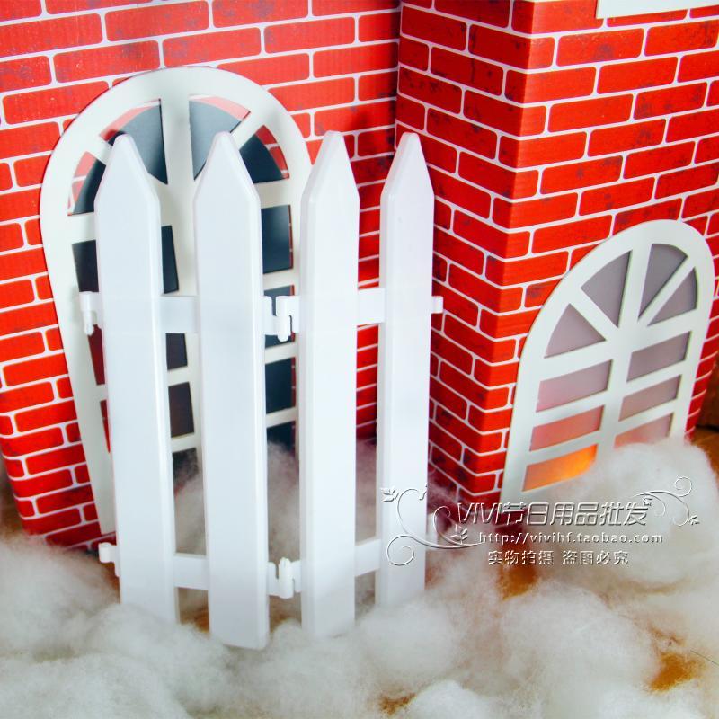 Christmas Gift Christmas decorations) Christmas decorations Bar grid turquoise with railings Christmas tree plastic fence