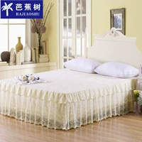 Hàn Quốc in ấn công chúa ren bedspread giường váy một mảnh DN giường trải giường Simmons tiểu bộ lưới Thảm đối tác - Váy Petti giường váy