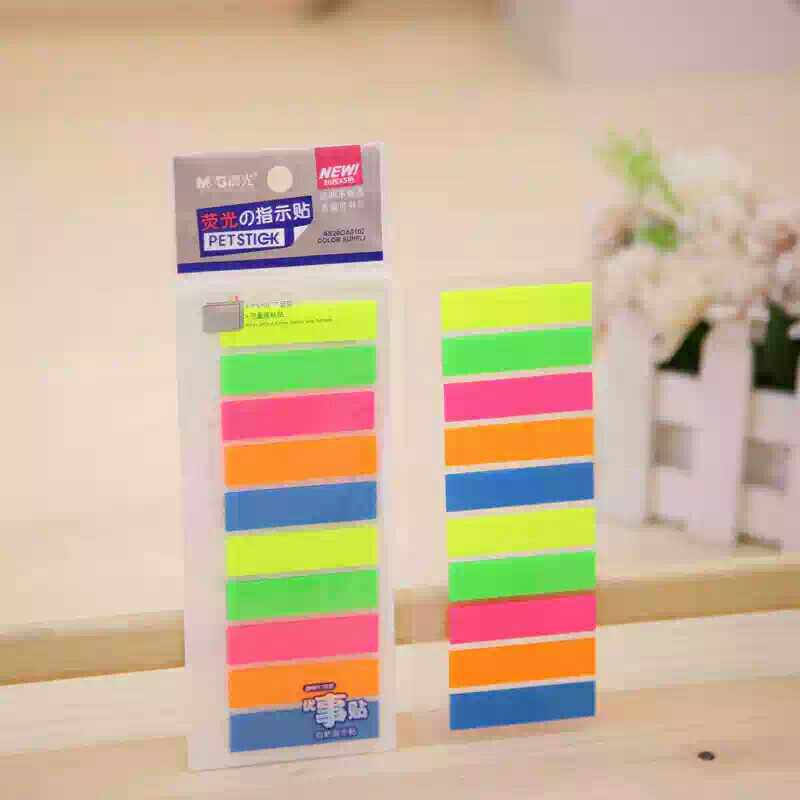 Morning light good thing paste fluorescent self-adhesive note paper N times paste classification paste mark sticker transparent note paper paste convenience